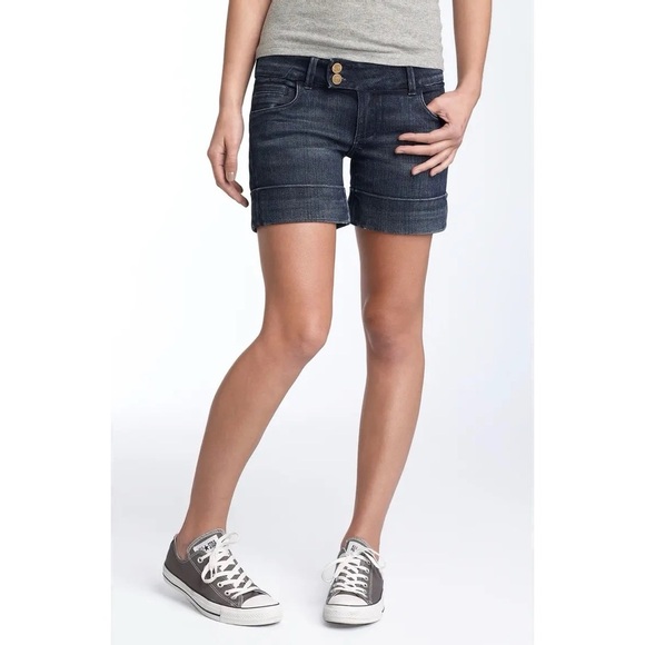 See Thru Soul Pants - See Thru Soul Cuff Medium Wash Shorts